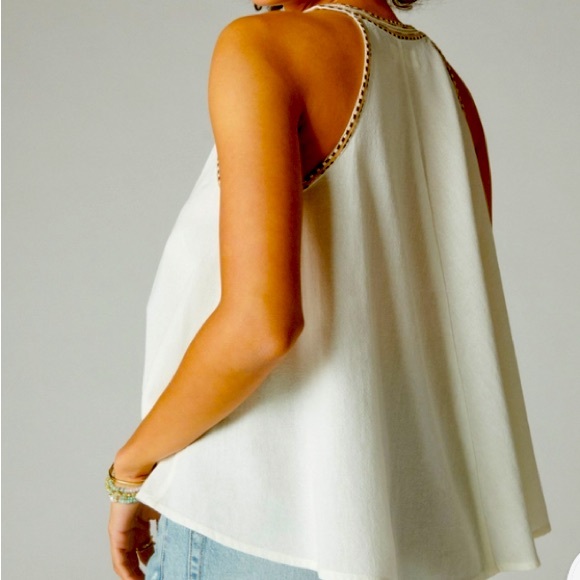 NWT Lucky Brand Embroidered Peasant Swing Tank - Picture 4 of 4